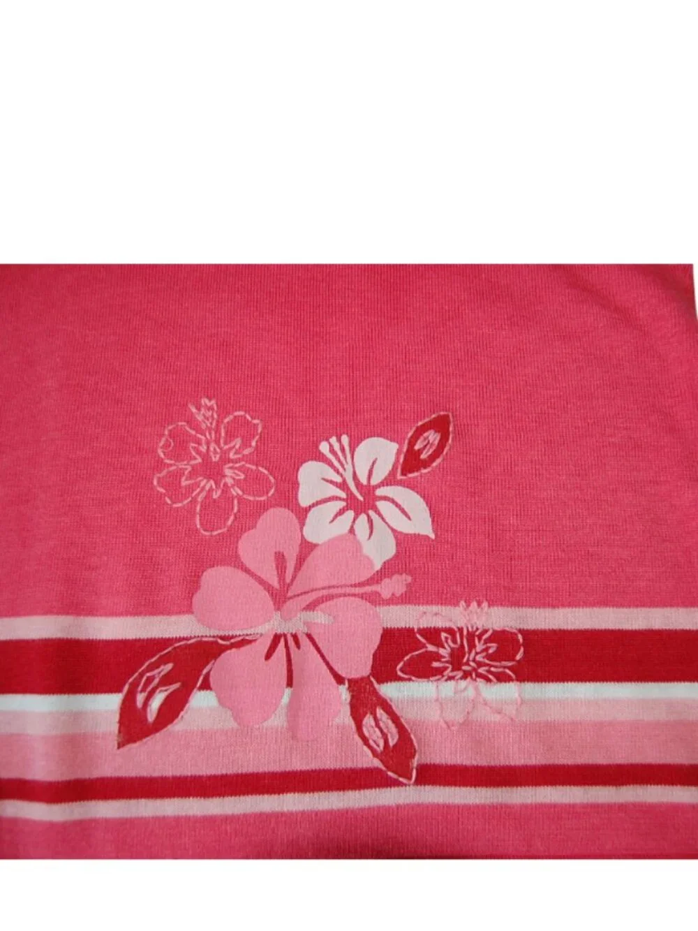 Norton McNaughton Women’s 2X Pink Tropical Floral Ramie Cotton Knit Cottagecore - Picture 7 of 12